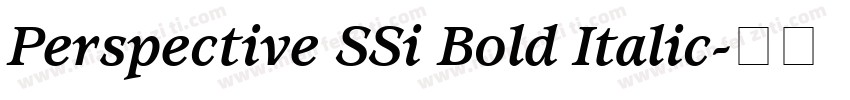 Perspective SSi Bold Italic字体转换